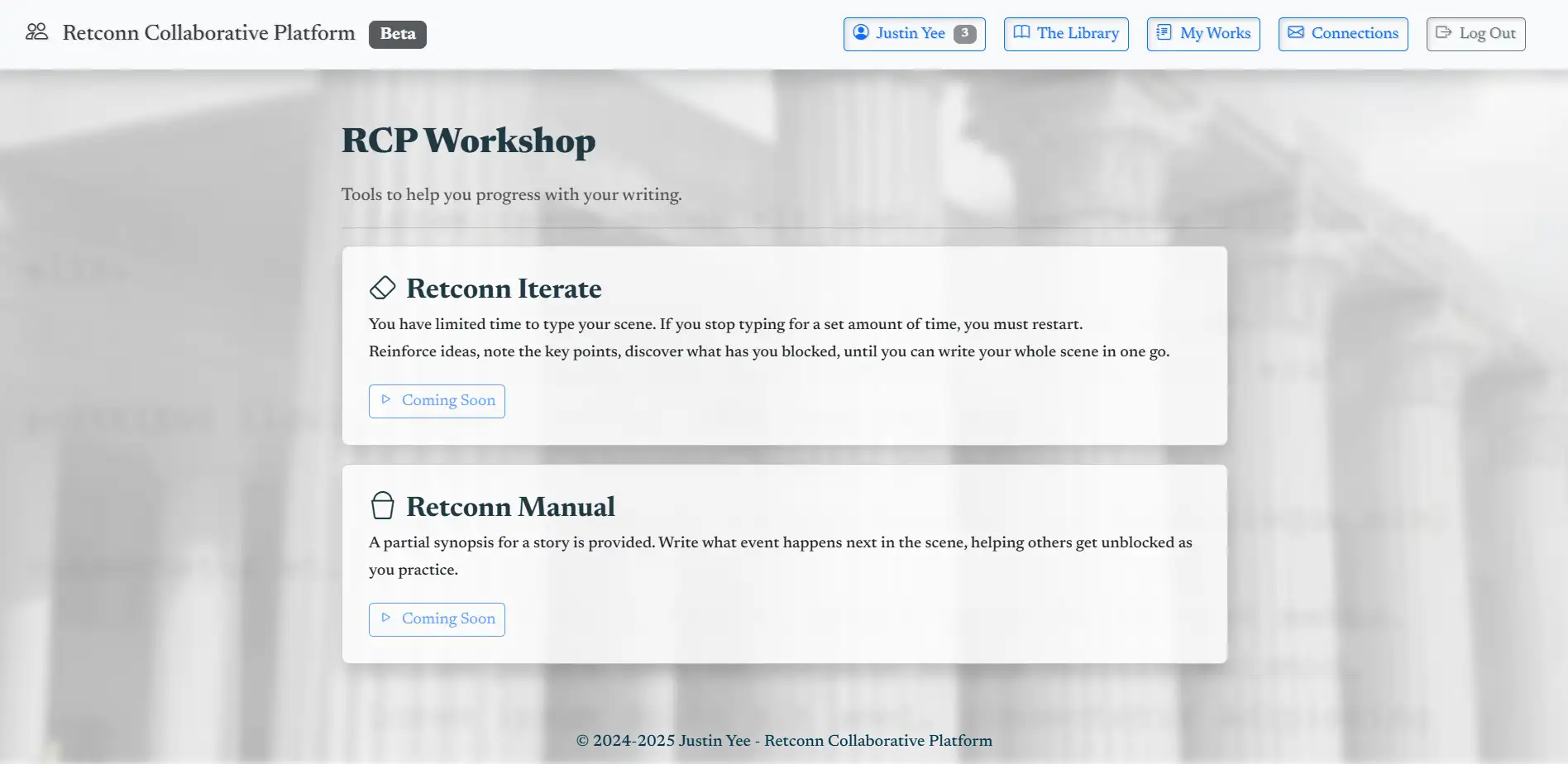 A list of writing activities and tools.